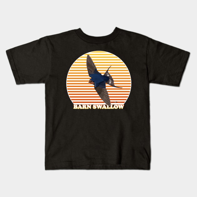 Barn Swallow Bird Watching Birding Ornithologist Gift Kids T-Shirt by jzbirds